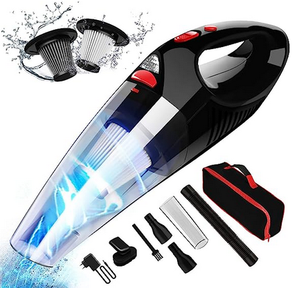 RIKIN Aspirateur à Main sans Fil Rechargeable : L'Aspirateur Puissant et Pratique pour Votre Voiture
